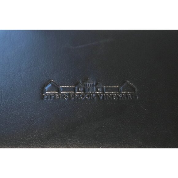 Pipers Brook Vineyard Black Leather Wine Carrier Single Bottle Tote - Picture 2 of 5